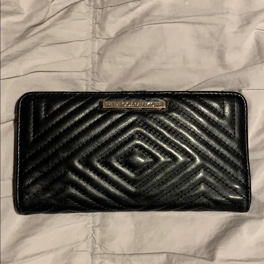 black handheld rebecca minkoff wallet